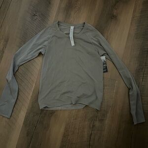 lululemon athletica Taupe Long-Sleeve Crew Top